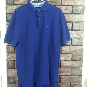 Mens Blue Tommy Hilfiger Polo Shirt